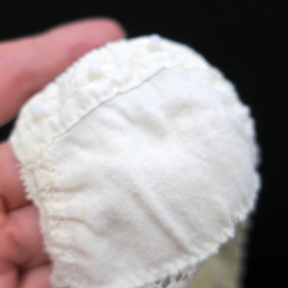 Guy Laroche Vintage 80s Ivory Sheer Lace One Piece Long Sleeve Bodysuit Small - Picture 5 of 5